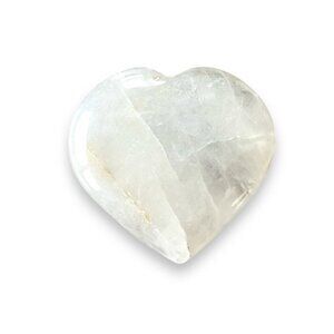 Large white quartz heart smooth